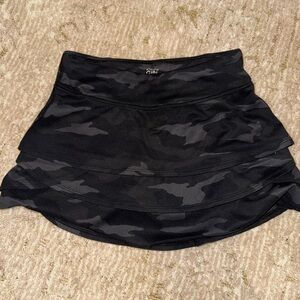 Athleta Girl Black Camouflage Mini Skirt